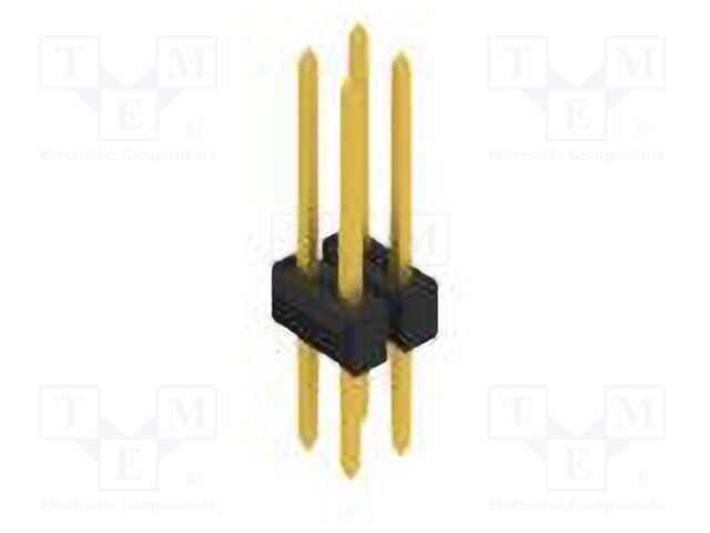 Connector: pin strips; pin header; male; PIN: 4; 2.54mm; THT; 2x2