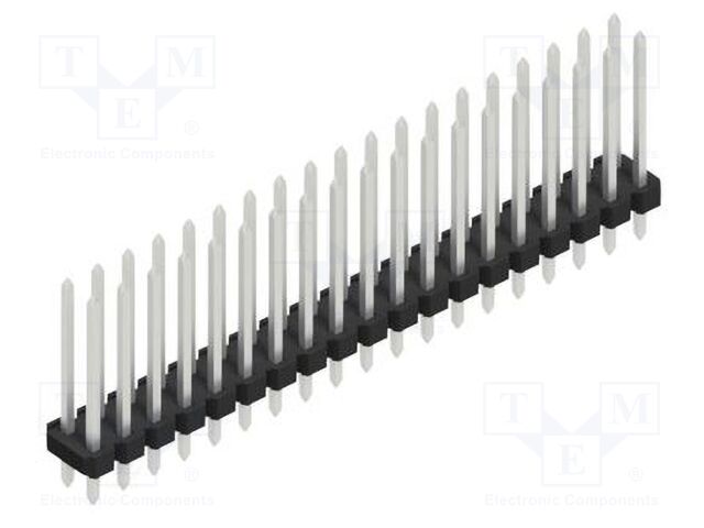 Connector: pin strips; pin header; male; PIN: 38; 2.54mm; THT; 2x19