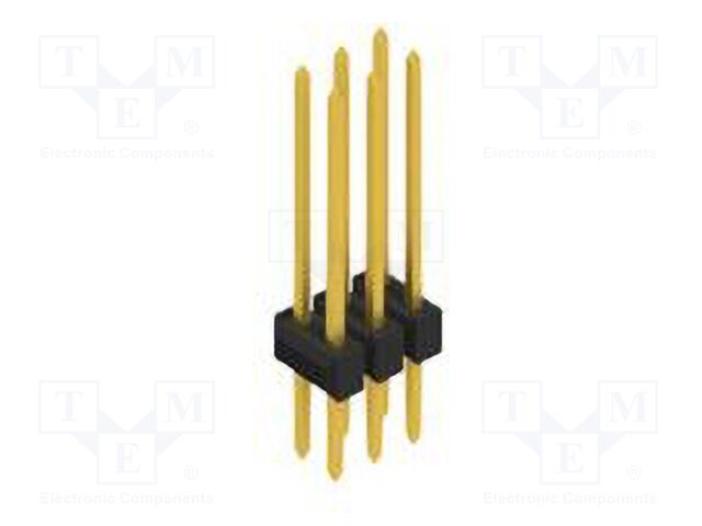 Connector: pin strips; pin header; male; PIN: 6; 2.54mm; THT; 2x3