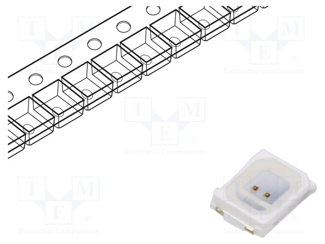 LED; SMD; 3528; red; 2000mcd; 120°; 3.5x2.8mm; reel; 1.6÷2.4V; 20mW