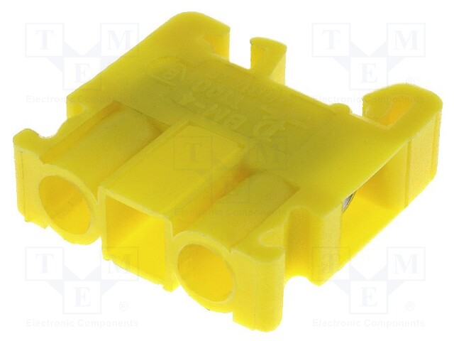 Splice terminal: rail; 0.75÷4mm2; ways: 1; terminals: 2; yellow