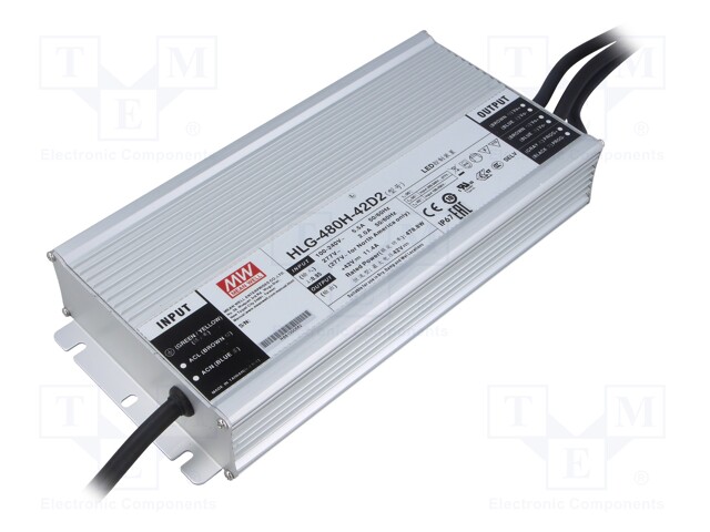 Power supply: switched-mode; LED; 478.8W; 42VDC; 11.4A; 90÷305VAC