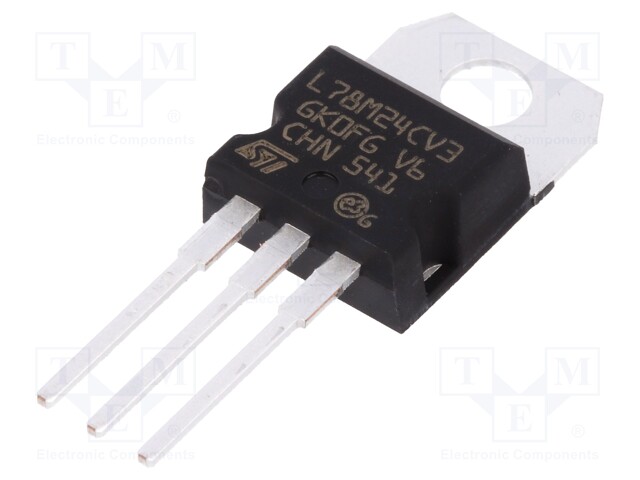 IC: voltage regulator; linear,fixed; 24V; 0.5A; TO220AB; THT; ±4%