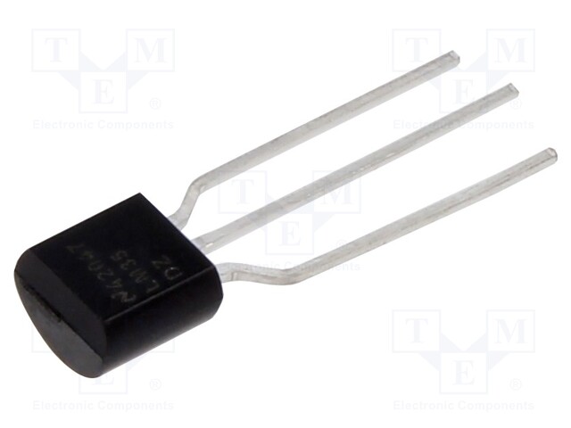IC: temperature sensor; -55÷150°C; TO92; THT; Interface: analog
