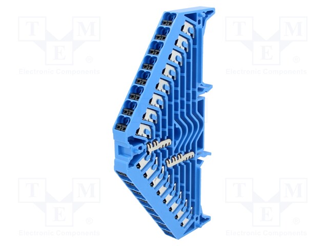 Splice terminal: rail; 1.5mm2; ways: 1; terminals: 32; blue; 250VAC