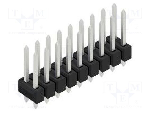 Connector: pin strips; pin header; male; PIN: 18; 2.54mm; THT; 2x9