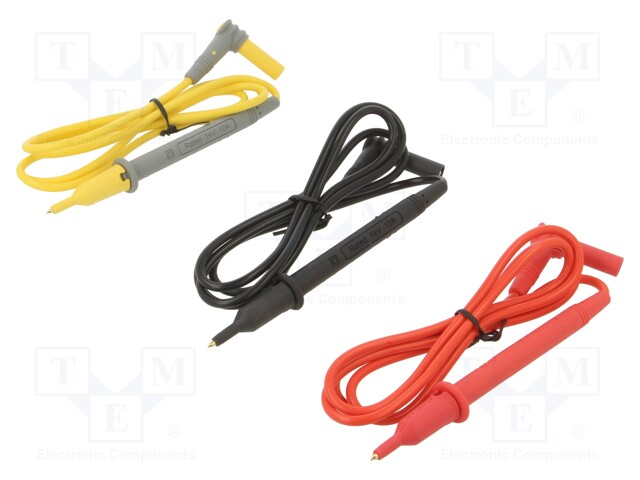 Test lead; Inom: 10A; Len: 1m; banana 4mm plug,test probe