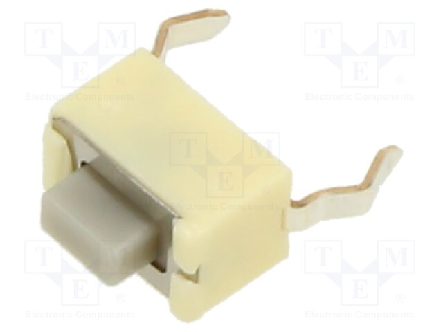 Push-button; SPST; Pos: 2; 0.05A/12VDC; THT; none; OFF-(ON); 100mΩ