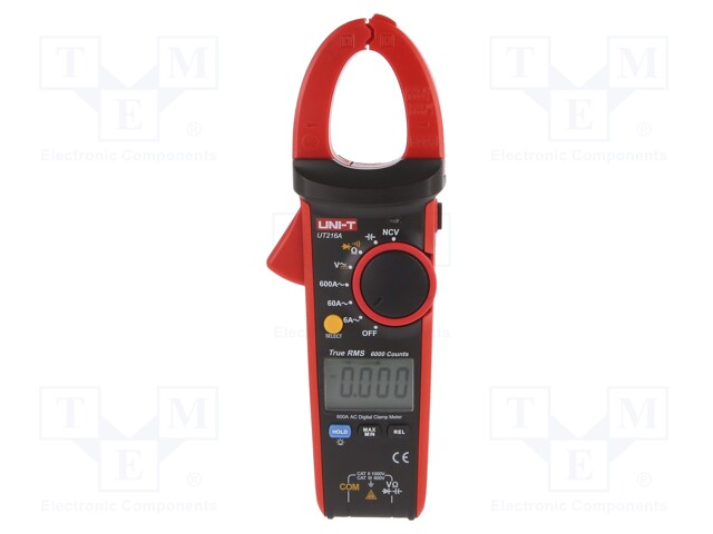 AC digital clamp meter; Øcable: 30mm; LCD (6000),with a backlit