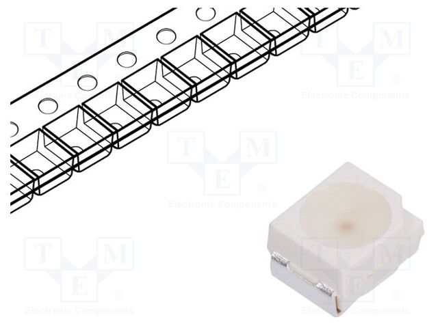 LED; SMD; 3528; red; 710÷1400mcd; 3.5x2.8x1.9mm; 120°; 2.1÷2.6V