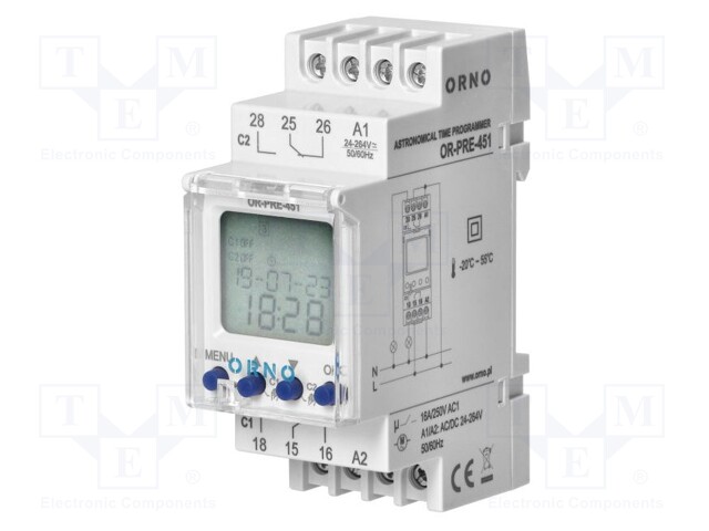 Programmable time switch; 230VAC; Number of operation modes: 1