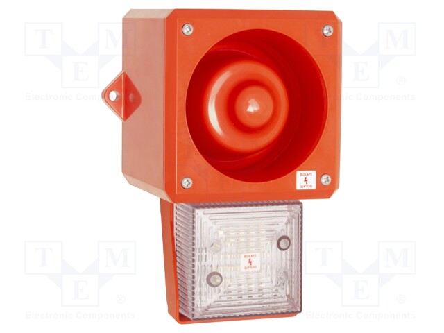 Signaller: lighting-sound; 48VDC; siren,flashing light; LED; IP66
