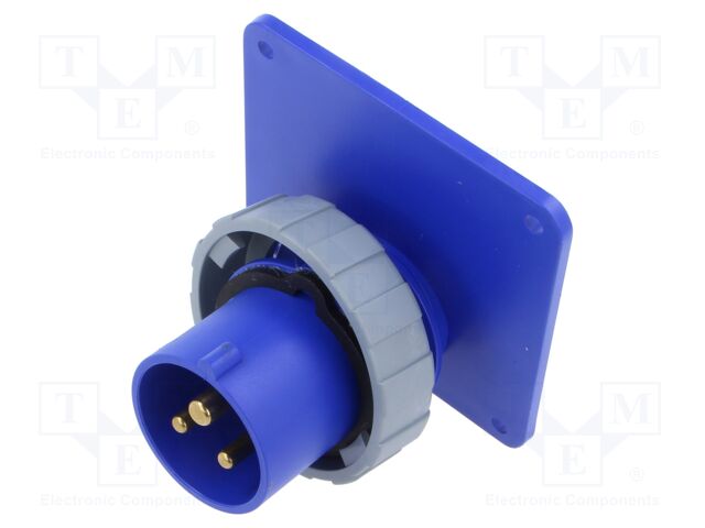 Connector: AC supply 3-phase; socket; male; angled; IP67; 16A