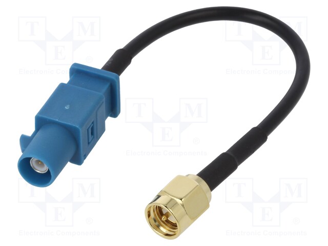 Antenna adapter; Fakra GSM P plug,SMA-A plug; straight; 150mm