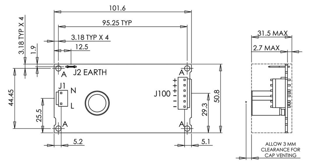 Power supply: switched-mode; open; 100W; 85÷265VAC; OUT: 1; 12VDC