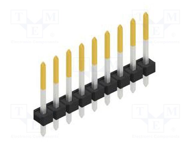 Connector: pin strips; pin header; male; PIN: 9; 2.54mm; THT; 1x9