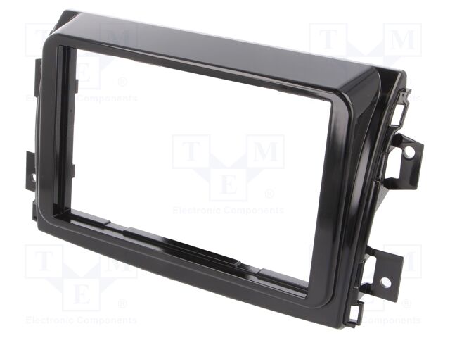 Radio mounting frame; Fiat; 2 DIN; black gloss