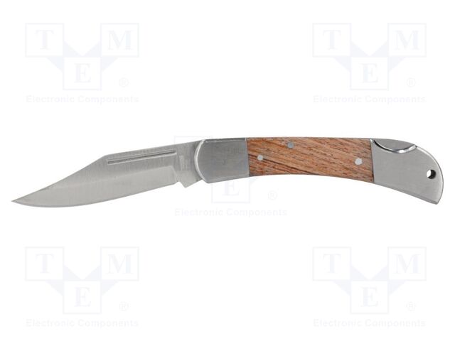 Knife; universal; 50mm; Material: stainless steel; folding
