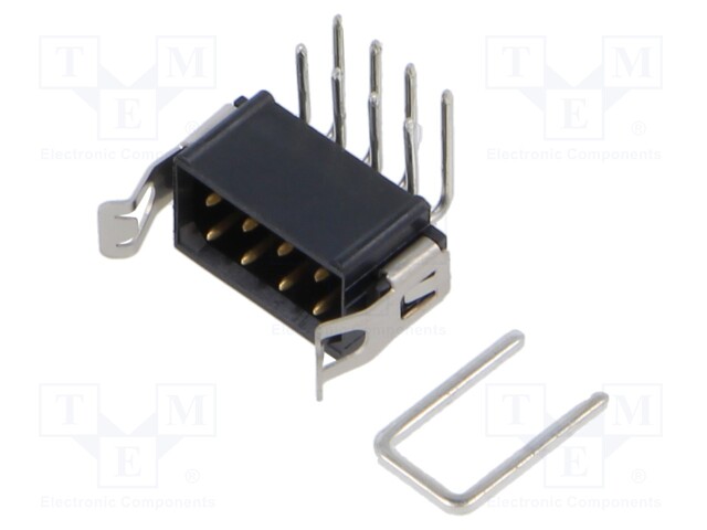 4+4 Pos. Male DIL Horizontal Throughboard Conn. Latches