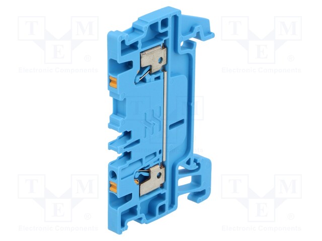 Splice terminal: rail; 1.5mm2; ways: 1; terminals: 2; blue; wemid