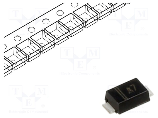 Diode: rectifying; SMD; 1kV; 1A; SOD123F; Ufmax: 1.1V; Ir: 5uA