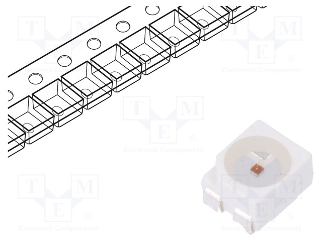 LED; SMD; 3528,PLCC4; red; 4200mcd; 3.5x2.8x1.9mm; 120°; 2÷2.6V