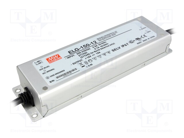 Power supply: switched-mode; LED; 150.2W; 48VDC; 3.13A; 180÷295VAC