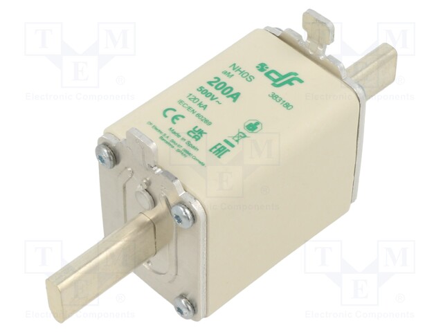 Fuse: fuse; aM; 200A; 500VAC; NH0S