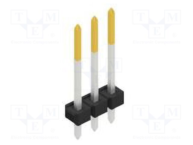 Connector: pin strips; pin header; male; PIN: 3; 2.54mm; THT; 1x3