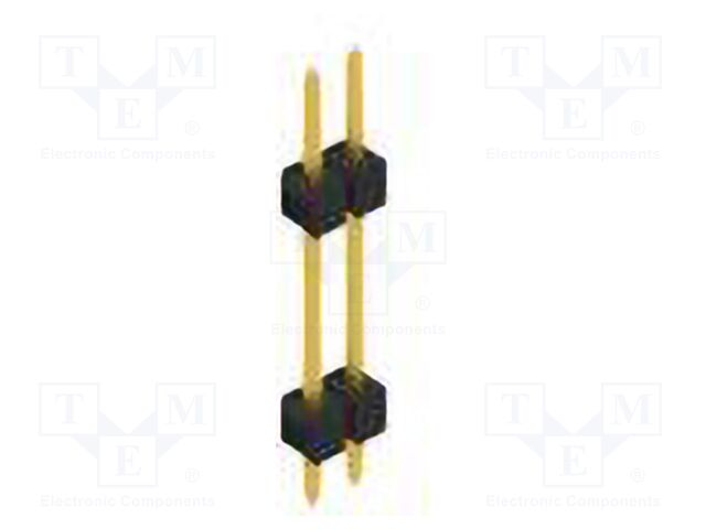 Connector: pin strips; pin header; male; PIN: 2; 2.54mm; THT; 1x2