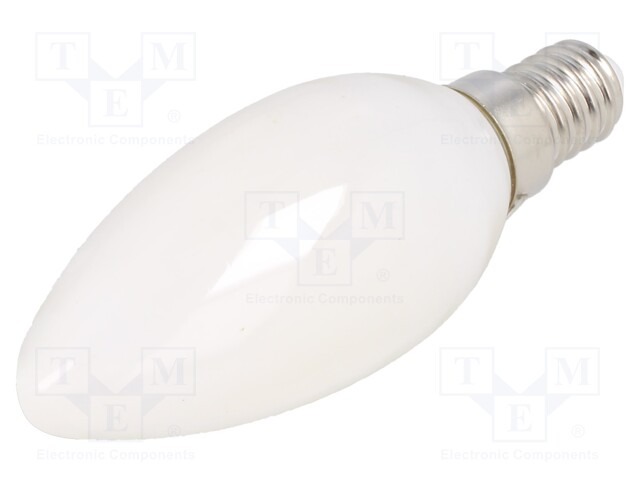 LED lamp; milky; E14; 230VAC; 420lm; 4W; 360°; 4000K