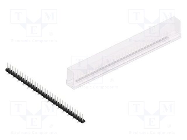 Connector: pin strips; pin header; male; PIN: 31; 2.54mm; SMT; 1x31