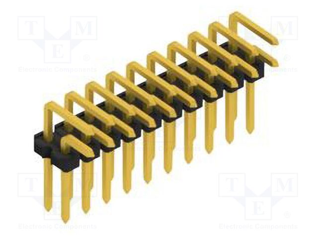 Connector: pin strips; pin header; male; PIN: 20; 2.54mm; THT; 2x10