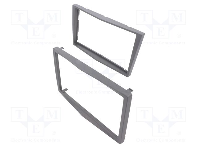 Radio mounting frame; Opel; 2 DIN; dark grey,grey (dark)