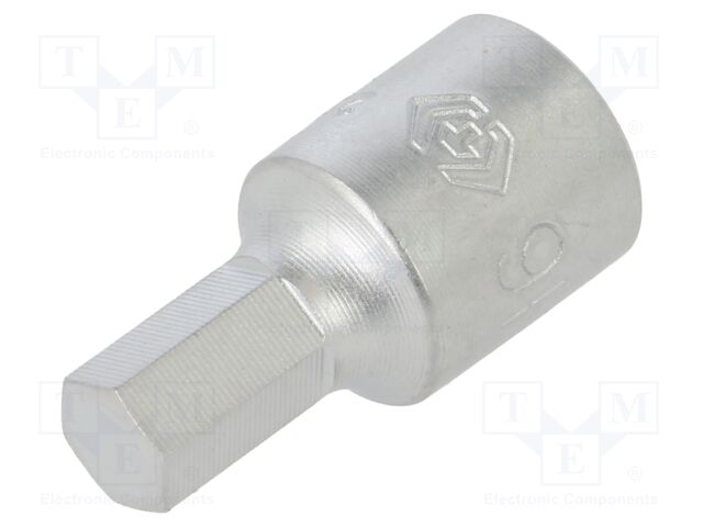 Wrench; socket spanner; HEX 6mm; 1/4"; 25mm; Bit: hex key