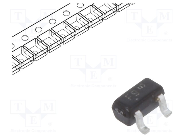 Transistor: PNP; 50V; 0.1A; 150mW; SC75