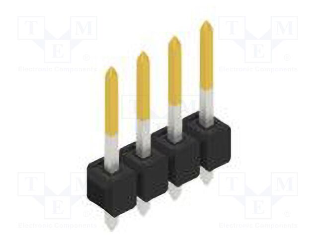 Connector: pin strips; pin header; male; PIN: 4; 2.54mm; THT; 1x4