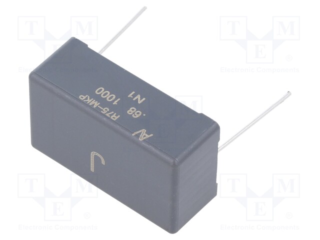 Capacitor: polypropylene; 0.68uF; 37.5mm; ±5%; 41.5x15x24mm
