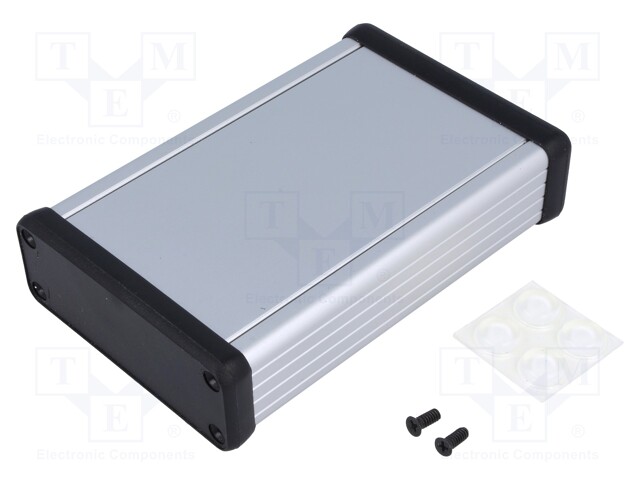 Enclosure: with panel; 1455; X: 78mm; Y: 120mm; Z: 27mm; aluminium