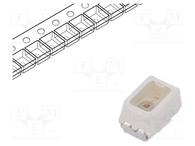 Power LED; orange; 60°; 20mA; λd: 600-611nm; 2.3x1.3x1.4mm; SMD