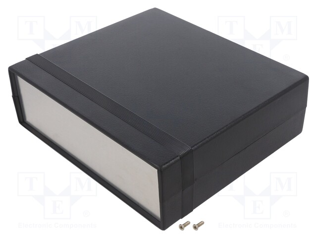 Enclosure: with panel; 1598; X: 206mm; Y: 180mm; Z: 64mm; ABS; black
