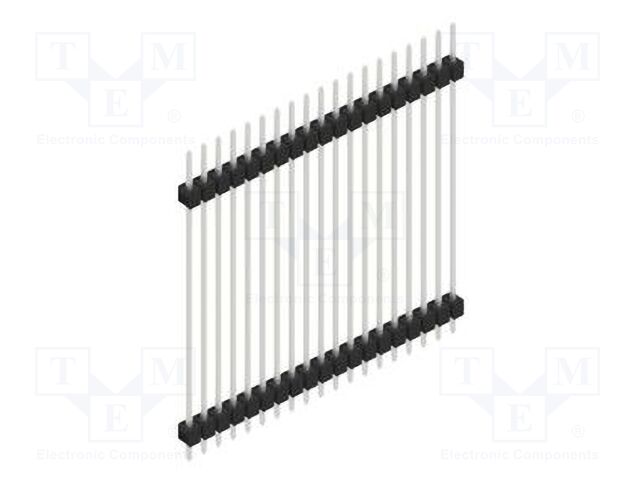 Connector: pin strips; pin header; male; PIN: 19; 2.54mm; THT; 1x19