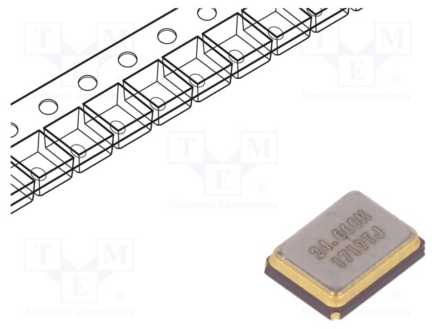 Resonator: quartz; 24MHz; 8pF; SMD; 3.2x2.5x0.8mm