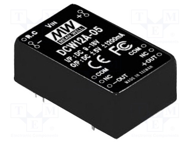 Converter: DC/DC; 12W; Uin: 36÷72V; Uout: 12VDC; Uout2: -12VDC; 18.5g