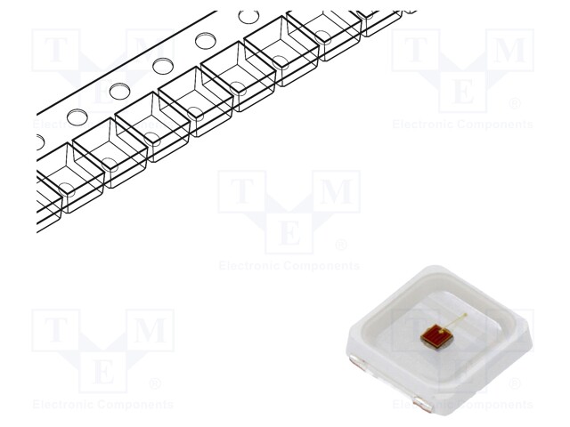 Power LED; cherry red; 120°; 150mA; λd: 720-740nm; Pmax: 500mW; SMD