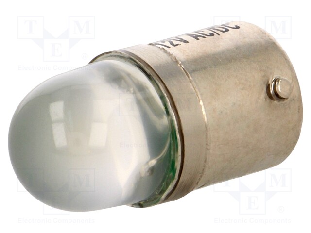 LED lamp; white; BA15S; 230VAC