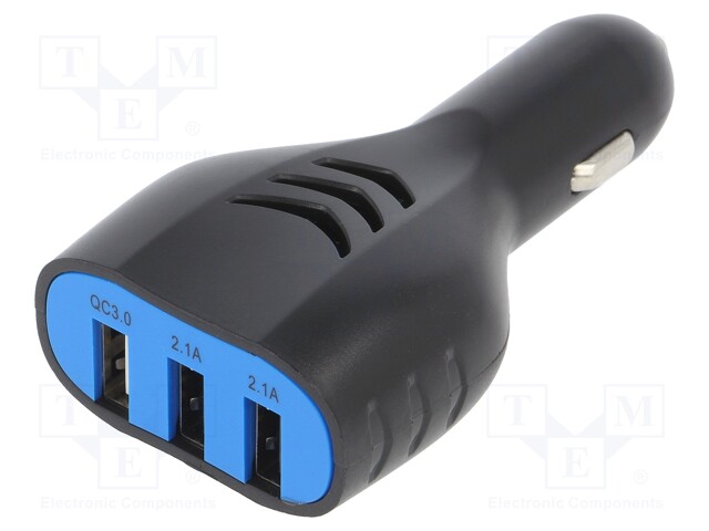 Automotive power supply; USB A socket x3; Sup.volt: 12÷24VDC