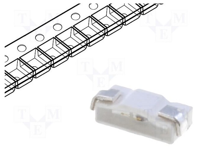 LED; SMD; 2810; red; 70÷200mcd; 2.8x1.2x0.8mm; 110°; 1.95÷2.5V; 20mA