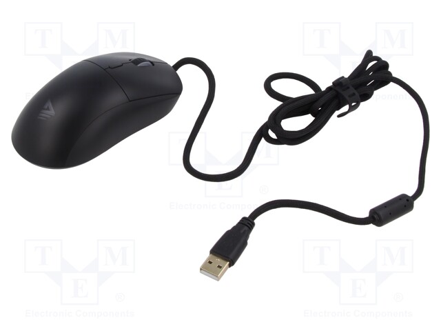 Optical mouse; black,red; USB A; wired; 1.8m; No.of butt: 7