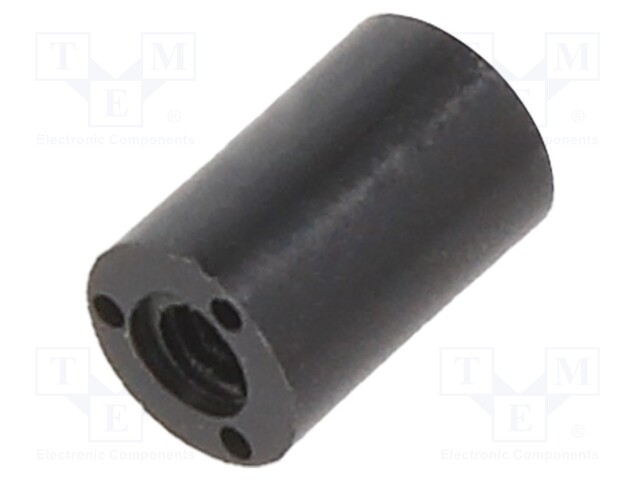 Spacer sleeve; cylindrical; polyamide; M2; L: 6mm; Øout: 4mm